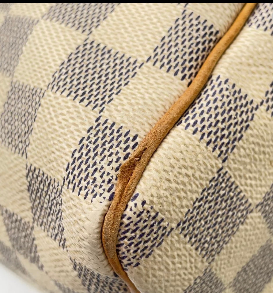 Louis Vuitton Speedy 30 Damier Azur Canvas | 2007 Vintage Top Handle Bag