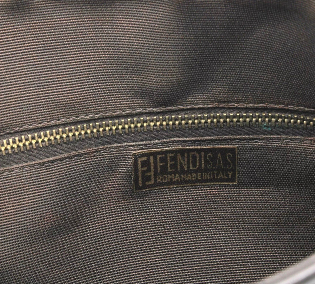 Vintage Fendi Zucca Monogram Suede Shoulder Bag - Circa 1990s