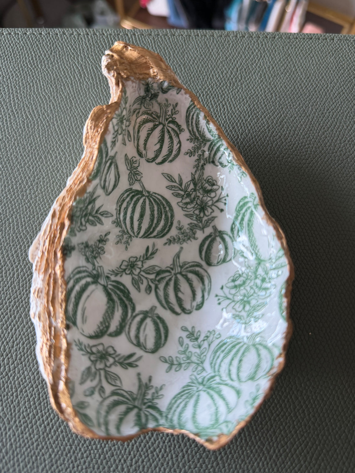 Gourds & Gold — Hand-Gilded Oyster Trinket Dish No. 02