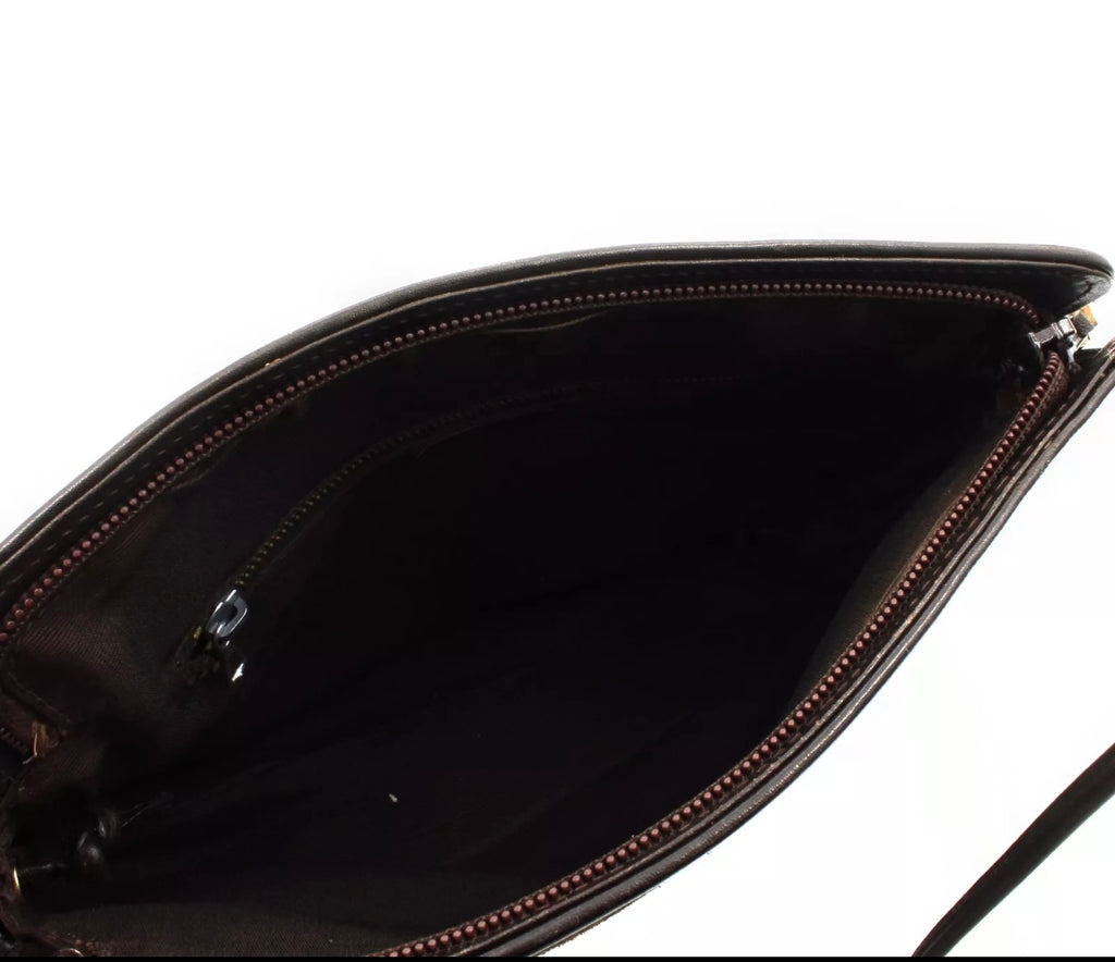 Vintage Fendi Zucca Monogram Suede Shoulder Bag - Circa 1990s