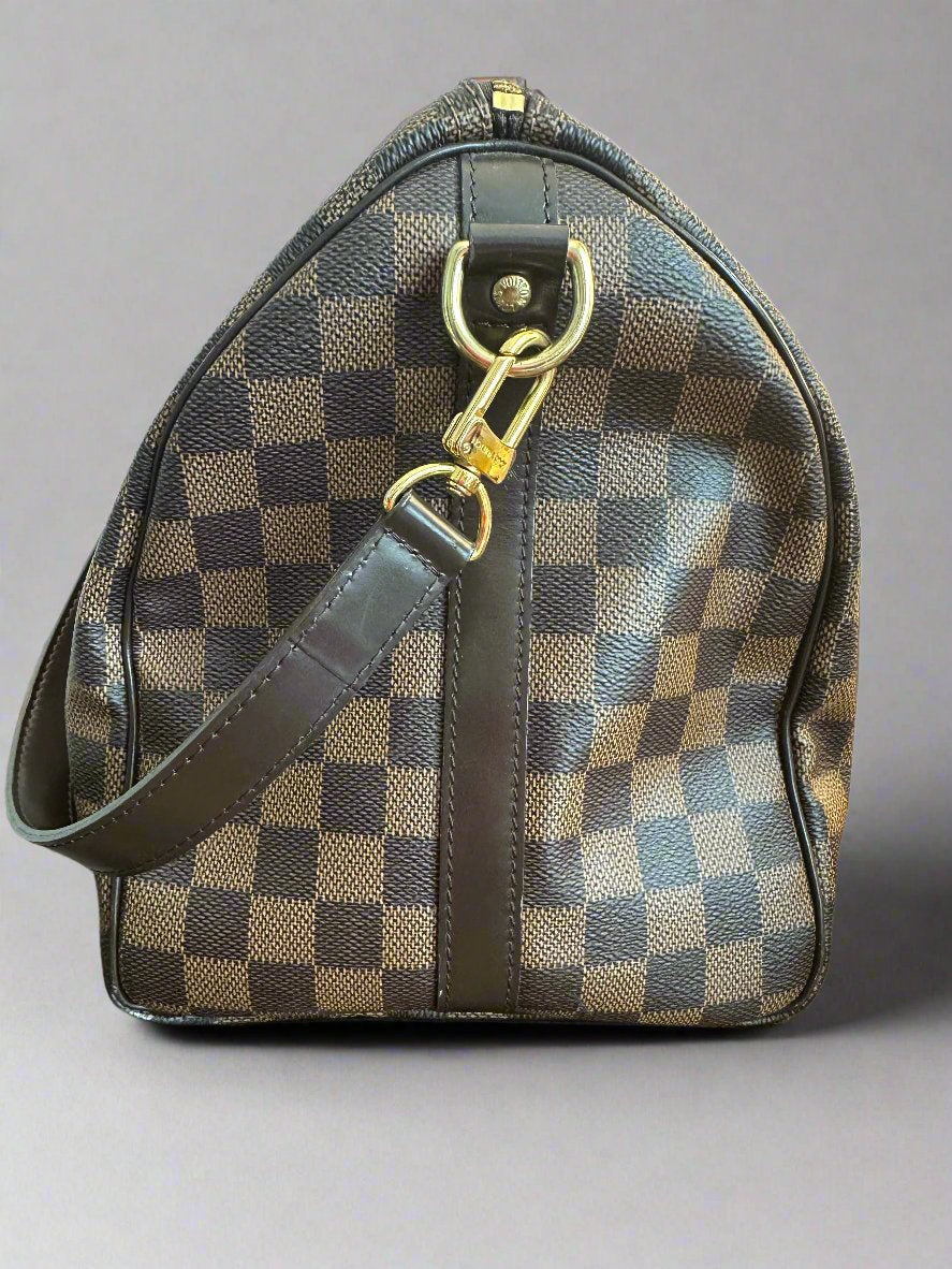 PreLoved 2018 Louis Vuitton Damier Ebene Speedy 40 Bandouliere