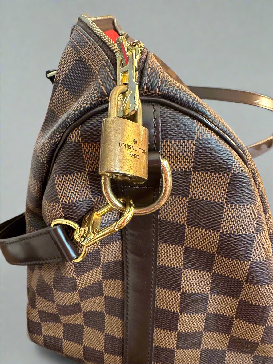 PreLoved 2018 Louis Vuitton Damier Ebene Speedy 40 Bandouliere