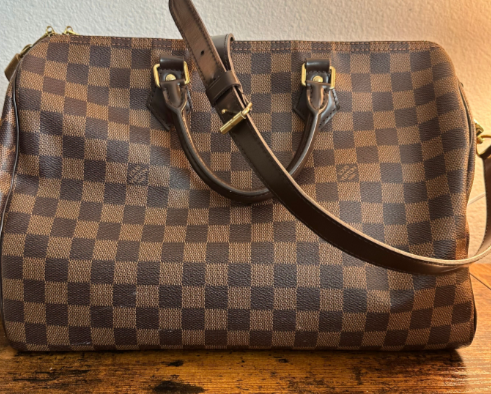PreLoved 2018 Louis Vuitton Damier Ebene Speedy 40 Bandouliere